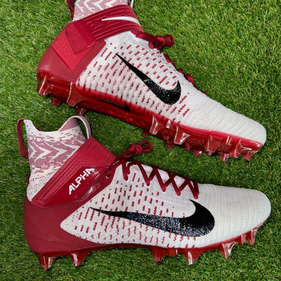 Nike Alpha Menace Elite Football Cleats White/University Red BV2077-102 Size 16 main image 6